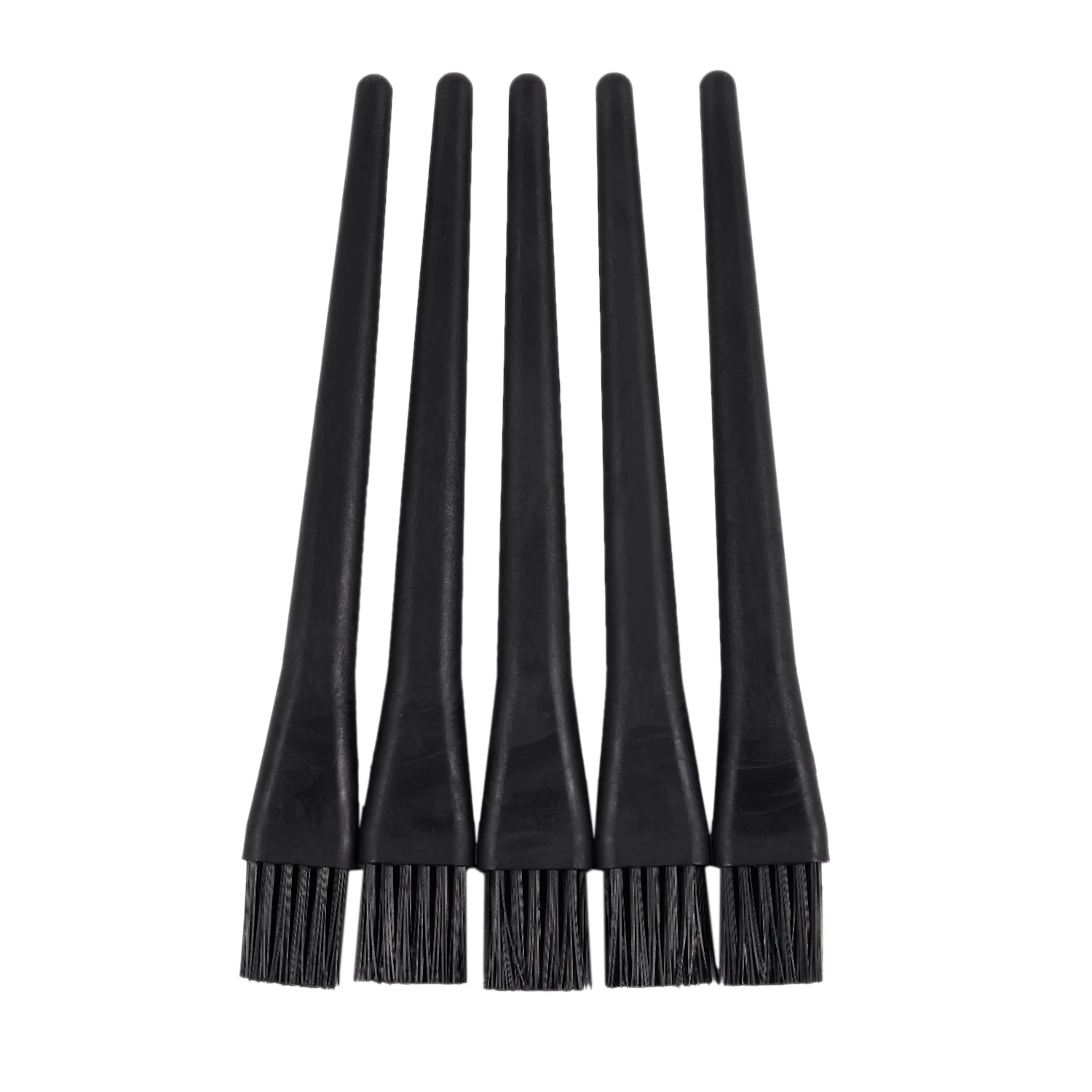 

5 Pcs 1.5 x 0.5cm Black Plastic Round Handle Anti Static ESD Brush