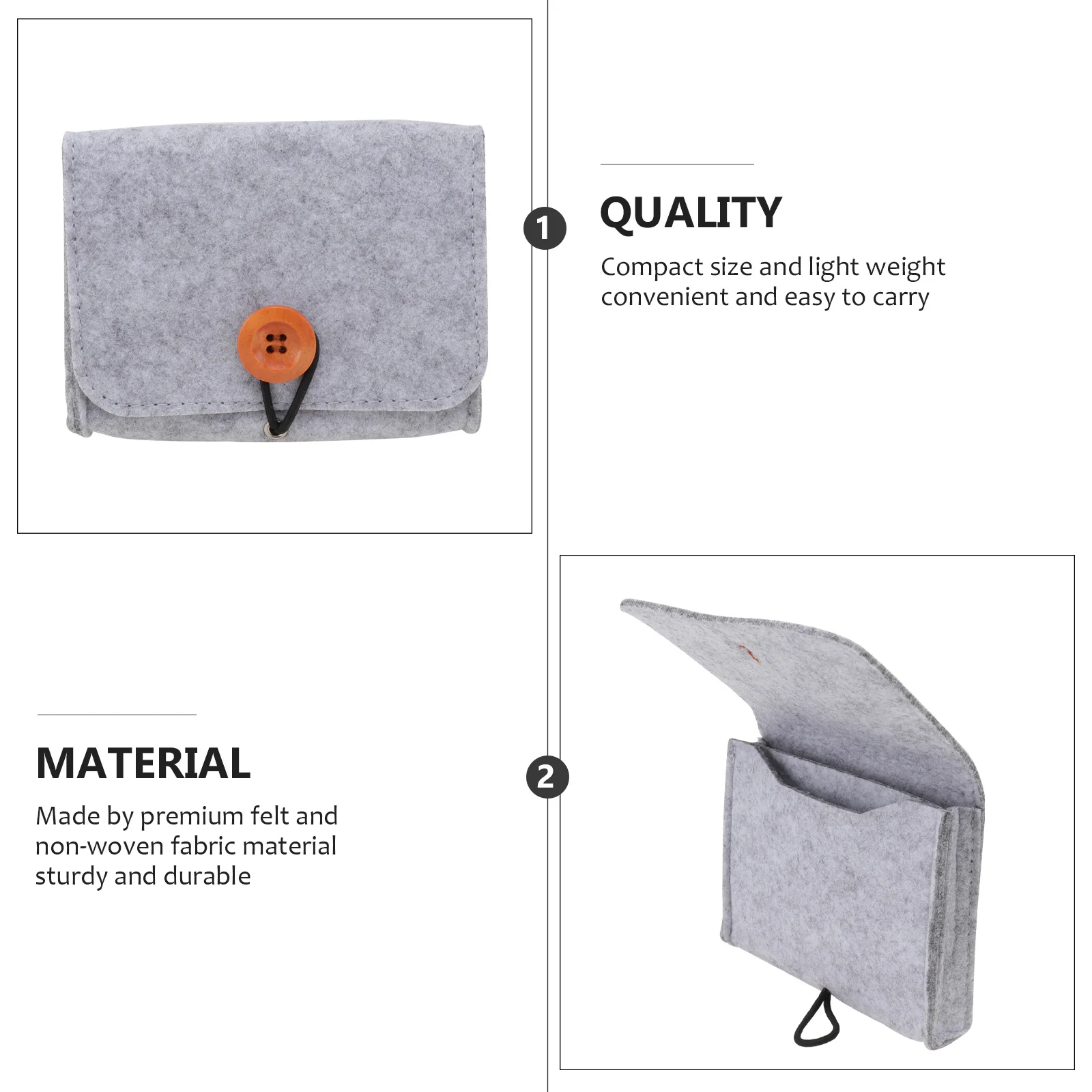 กระเป๋าใส่น้ำมันหอมระเหยขนาดเล็ก 2 ชิ้น วัสดุผ้าสักหลาดแข็งแรง ทนทาน สำหรับใส่ขวดน้ำมันหอมระเหย 6 ขวด พกพาสะดวก น้ำหนักเบา ป้องกันการสึกหรอ