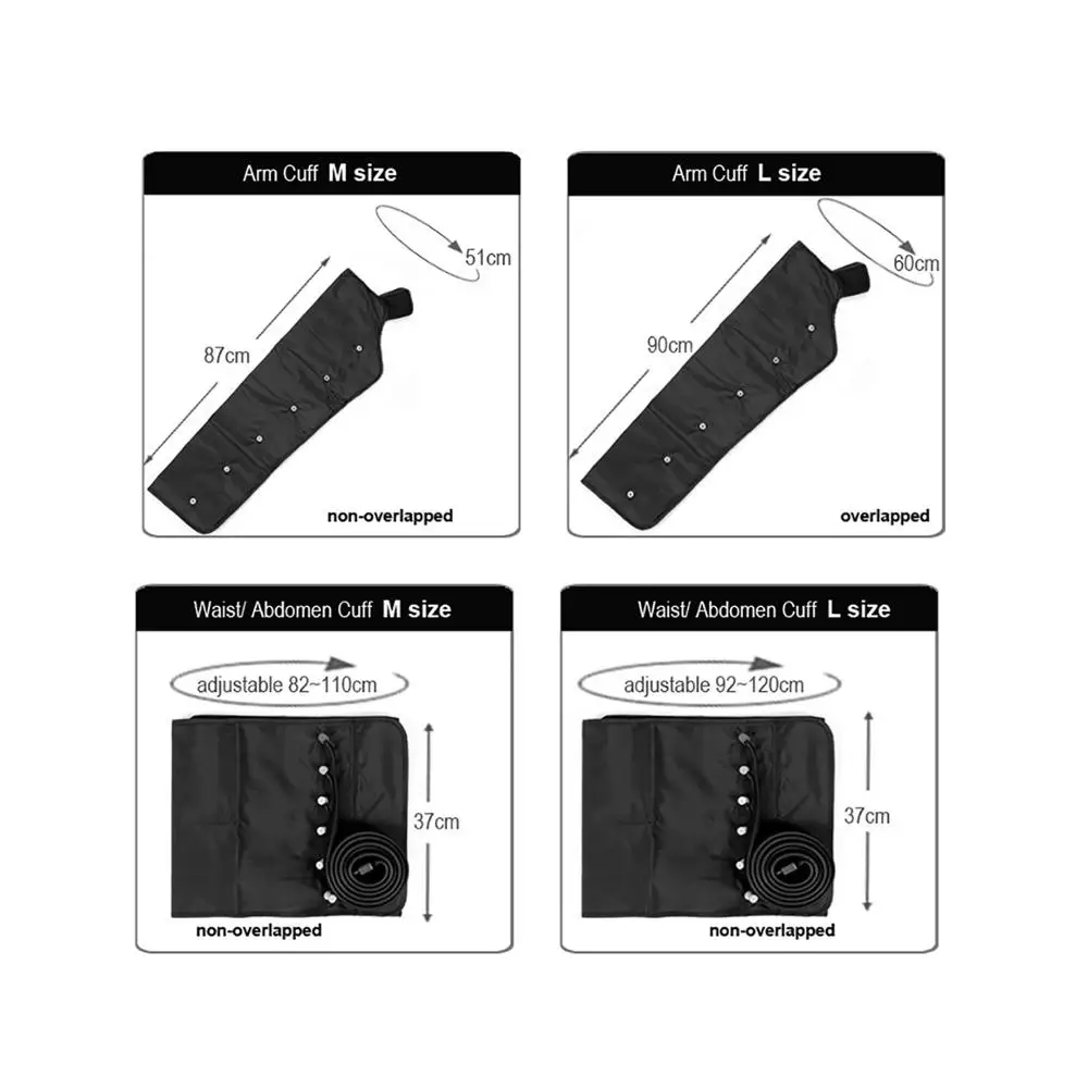 6 chamber air compression sequential leg massager body pressure therapy