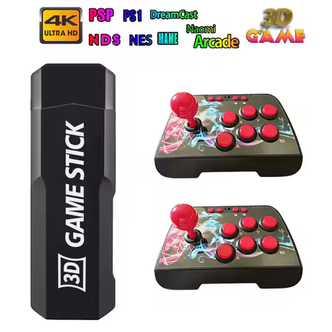 X2 Ultra Game Stick 4k Ultra Hd 3d Retro Video Game Console With Dual Wireless Arcade Joysticks Support Psp Ps1 Nes Mame Home Tv