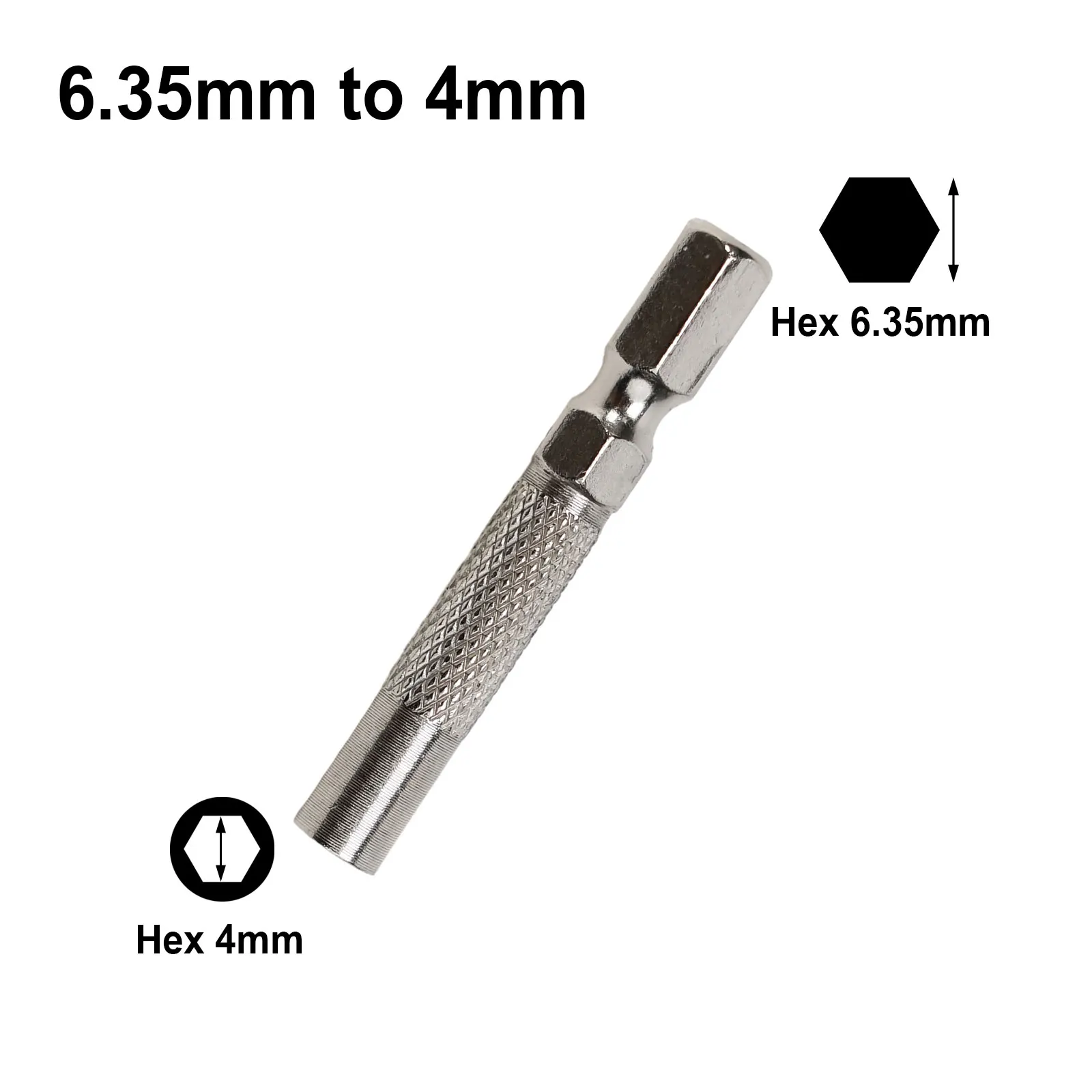 5pcs Hex Shank 6.35mm Insert Bit Adapter To 4mm Electric Screwdriver Socket Holder Micro- Bit Adapter Magnetic Holder Tools