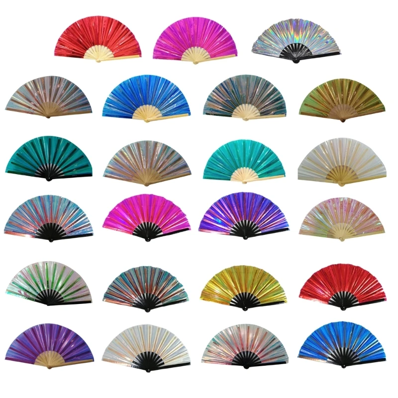 

Chinese Handheld Fan Kung-Fu Taichi Bamboo-Folding Fans Wedding Hand Fan for Wedding Dancing Party Decoration