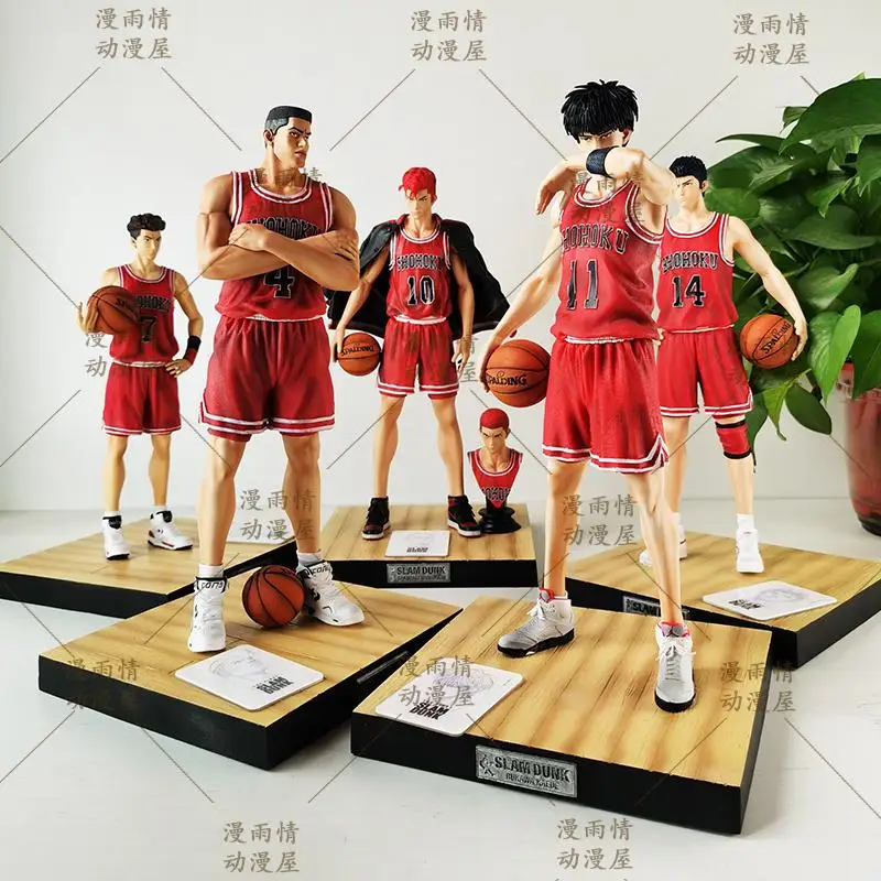 Anime Slam Dunk Action Figure Sakuragi Hanamichi Kaede Rukawa Hisashi Mitsui Ryota Miyagi Takenori Akagi Figuras Toys Model Gift