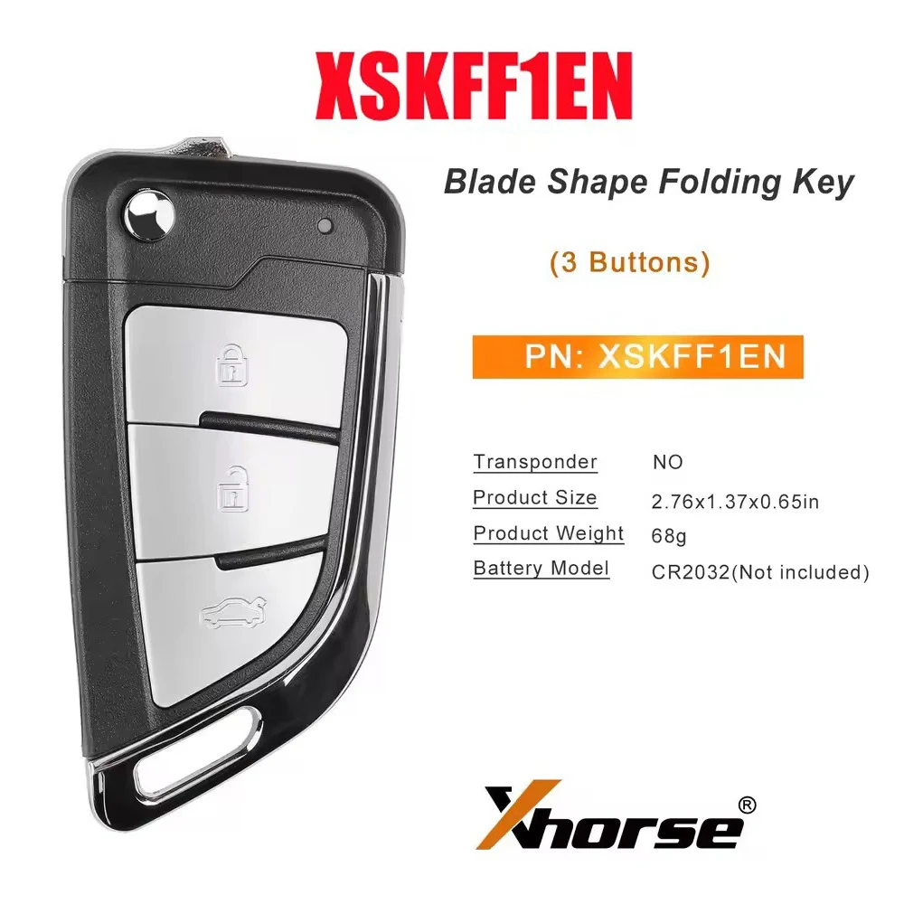 

Xhorse XSKFF1EN VVDI Smart key Knife Style 3 Button Universal Remote Flip Key with Proximity Function for VVDI2 VVDI Key Tool