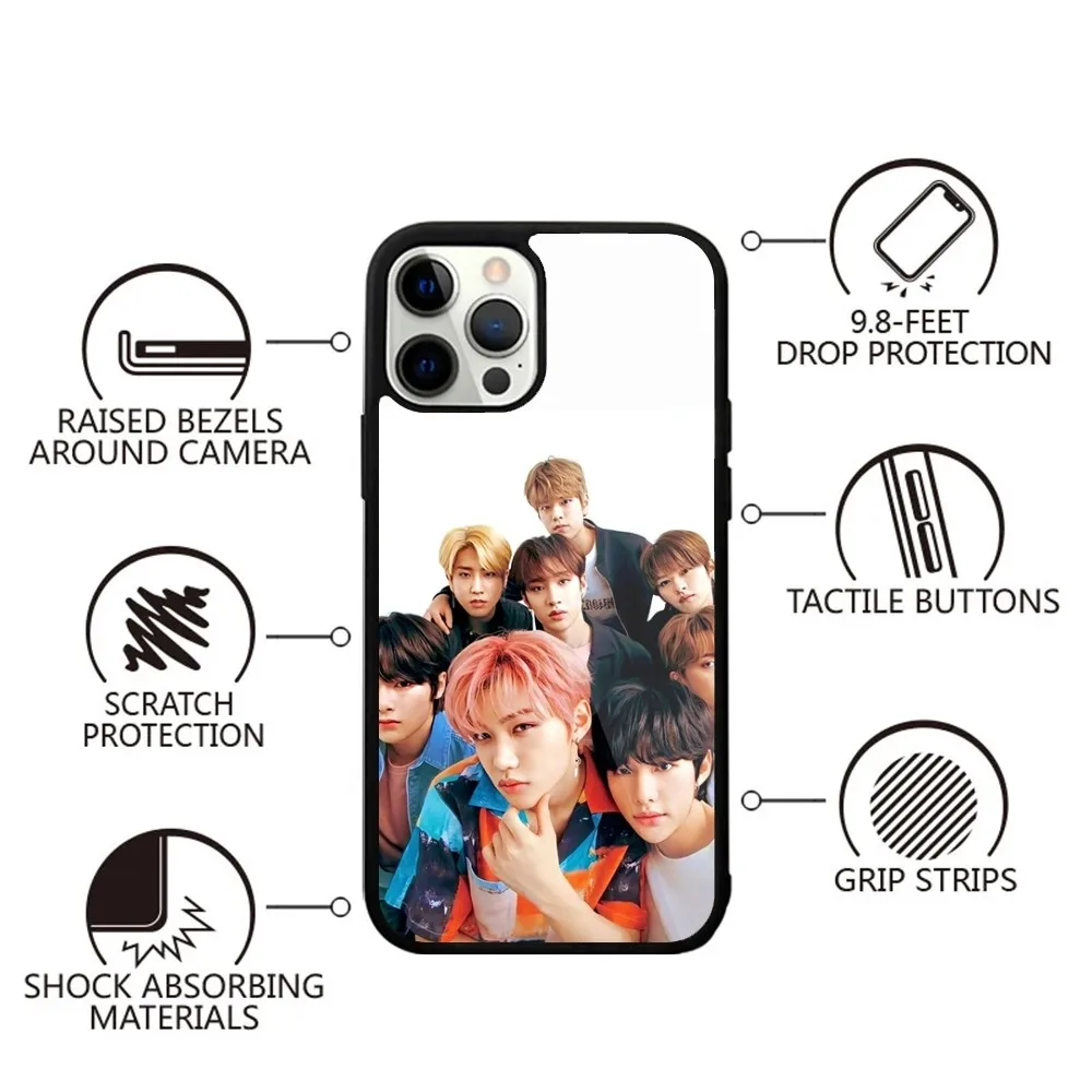 Custodia per telefono K-Kpop Stray Kids per iPhone 15,14,13,12,11,Plus,Pro,Max Mini Magsafe ricarica Wireless magnetica