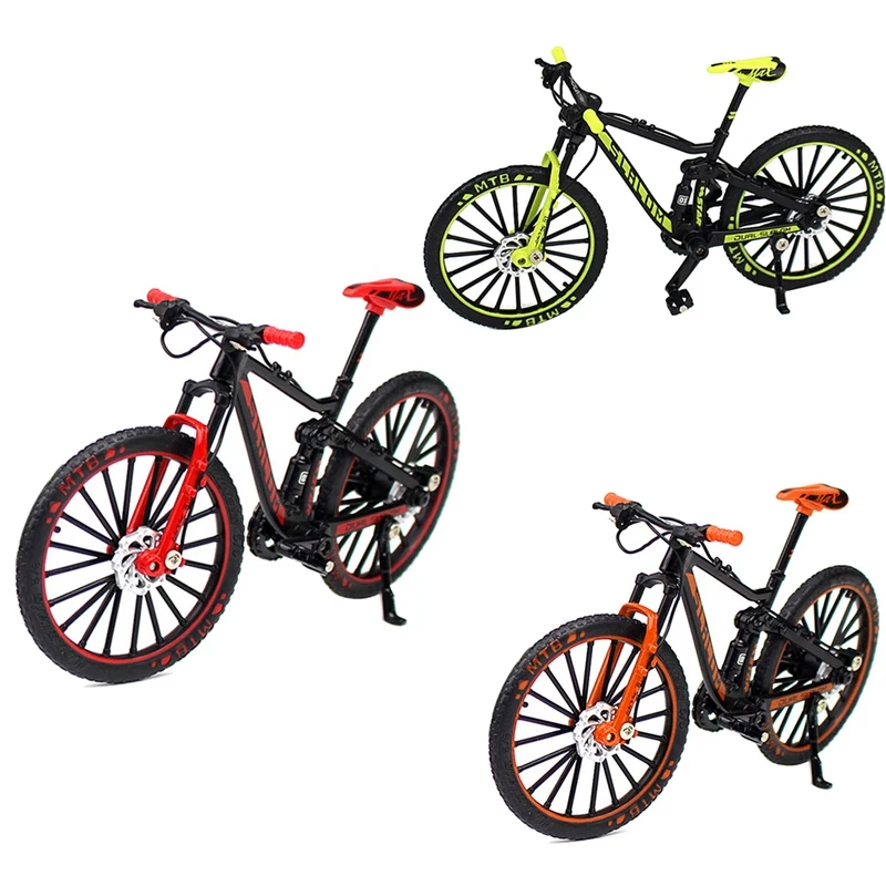 Mini modèle de vélo en alliage moulé sous pression, vélo de montagne à doigt, vélo de descente, jouets à collectionner pour adultes et enfants, 1:10