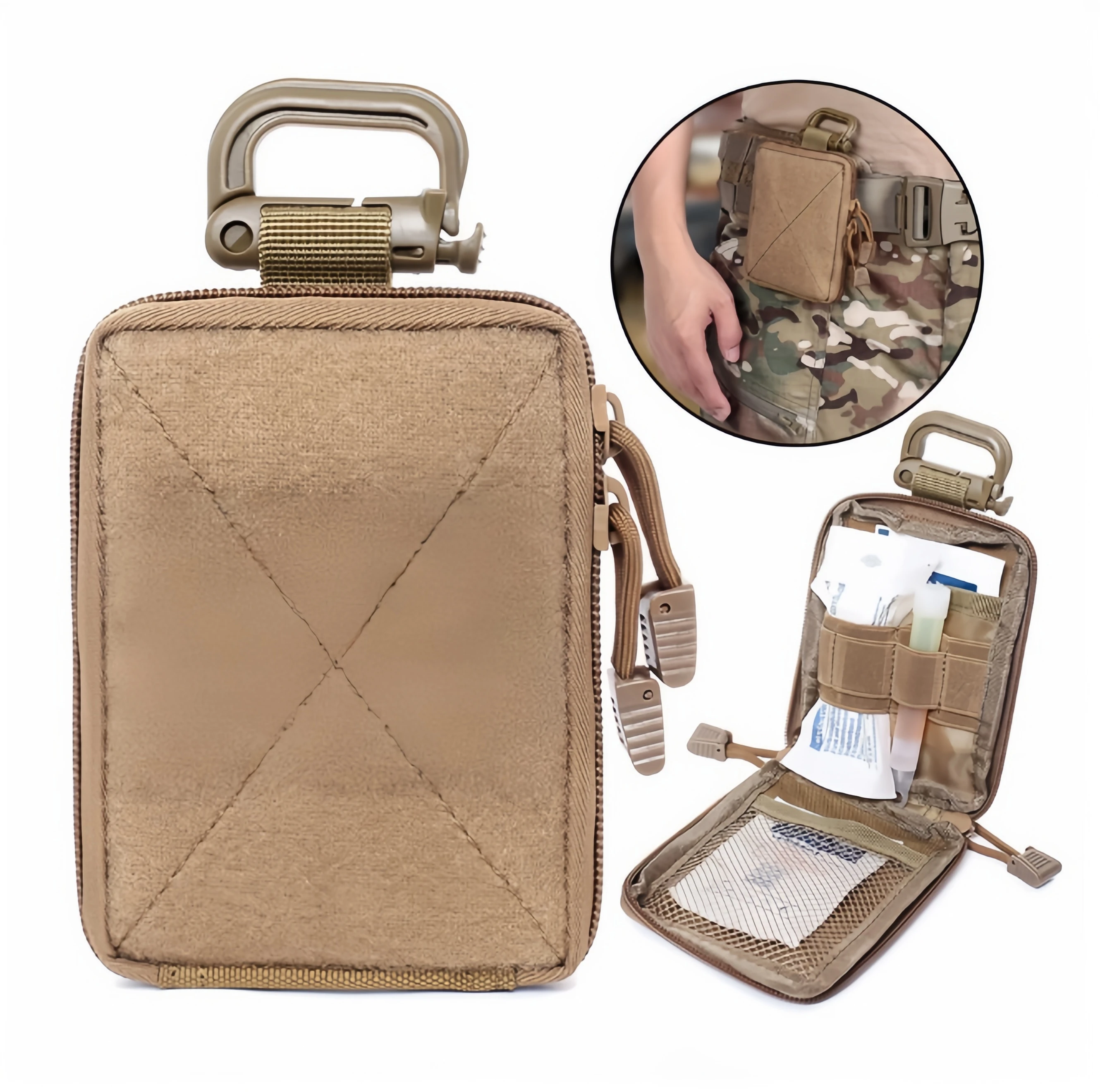 

Outdoor medical storage bag, Molle camouflage accessory bag, multi-functional small waist bag, EDC tool bag