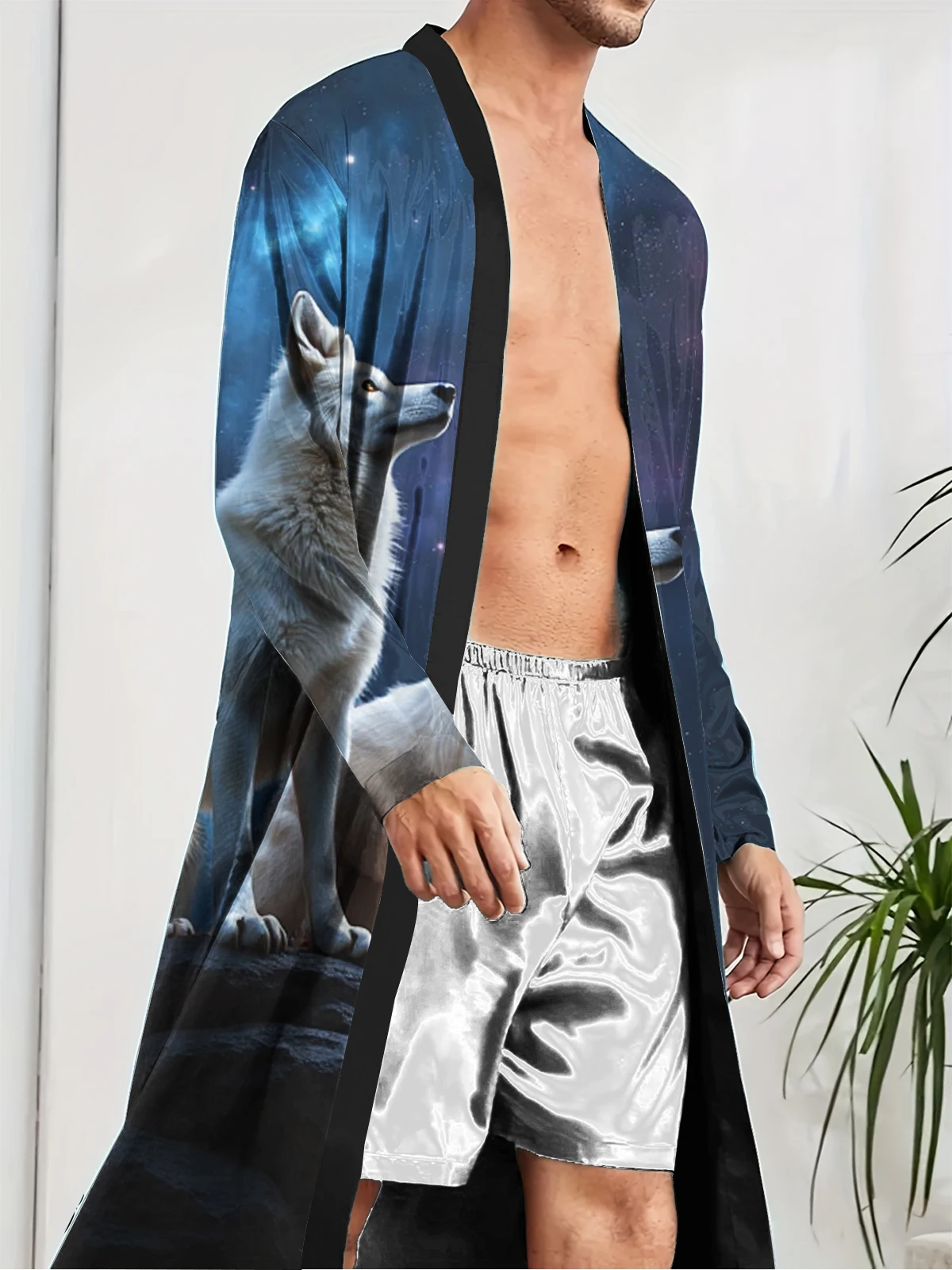 

1pcs Men's Robes 2026 Spring/Summer Funny pajamas Breathable Sleepwear Graphic Bathrobe men 3D Printed Men's bathrobe Bathrobe