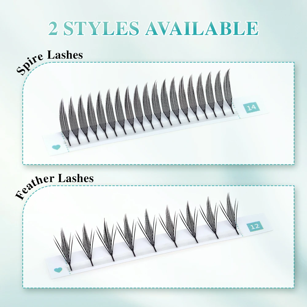 Lashtalk Air Spire Feather Anime Wimpernverlängerung, natürlich, leicht, Manga-Fee, vorgefertigte Fächer, Anime-Fälschungswimpern, Make-up-Werkzeug