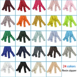 5 # Resin Zipper 2.5 cm * 40/50/60/70/80/90/100/120 cm 24 Color Open Tail Zipper Hand Sewing Clothing Accessories Luggage Zipper