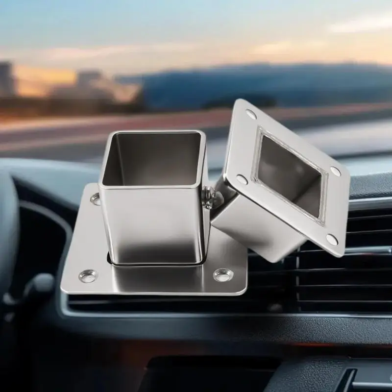 Stainless Steel Square Tube Connector Set - 25/30/35mm Flange Base Elbow for Fence Rail Systems, Durable & Rustproof