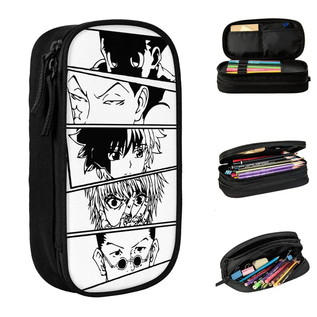 

Fashion Hunter X Hunter Crew Pencil Case Pencil Box Pen Kids Large Storage Bags Students School Gifts Stationery