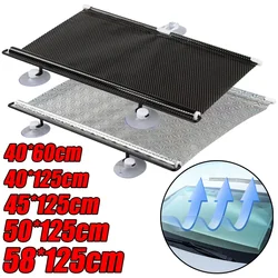 Car Windshield Stretch Suction Cup Sunshade Cover UV Protection Sun Visor Car Front Rear Side Windshield Heat Insulation Curtain