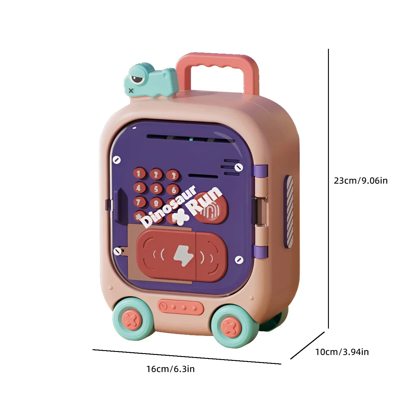 Hucha con contraseña para deslizar, música, gran capacidad, portátil, multifuncional, caja de ahorro de dinero, tarjeta, juguetes para niños, regalos