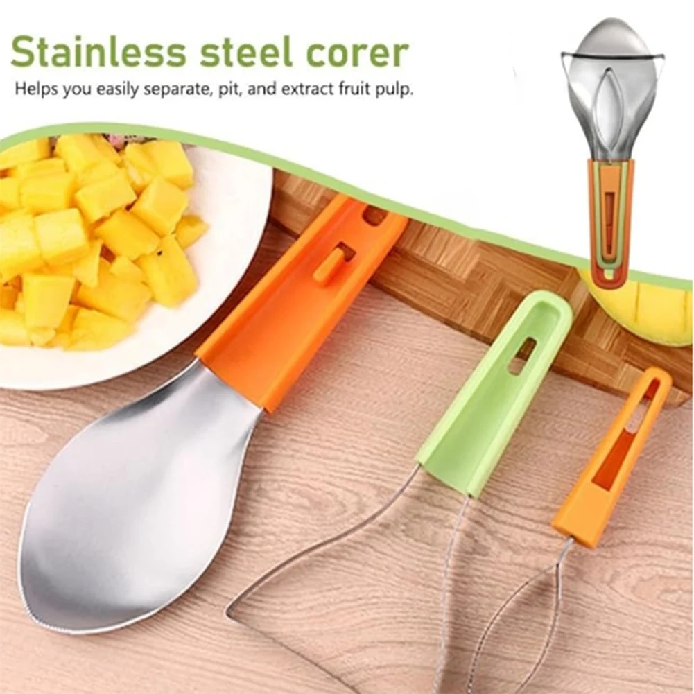 

Резак для фруктов, овощечистка, нож для очистки фруктов, инструмент для разделения с лезвием из нержавеющей стали, сепаратор для плоти фруктов [SuperX&KND]