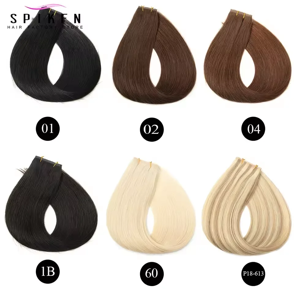 ダブルインジェクトXOホールウェフト人毛エクステ16インチ～24インチ　見えないツインタブウェフトヘア　ナチュラルストレート　マイクロヘアで通すタイプ