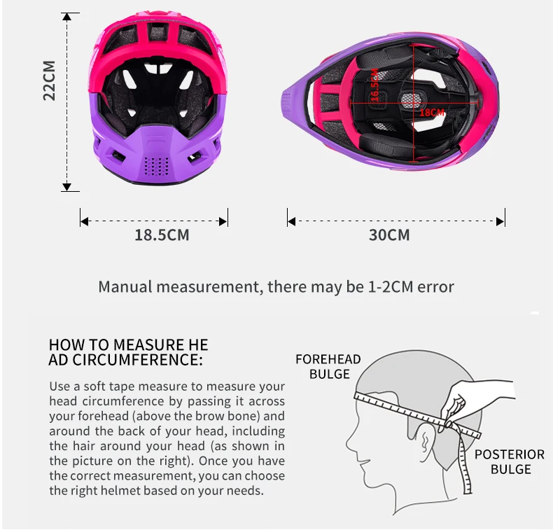 UMUSEEKER Kinder-Fahrradhelm Vollgesichtsschutz für Jungen und Mädchen Laufrad-Sicherheitshelm Baby-Fahrrad-Schutzhelm – Detail 4