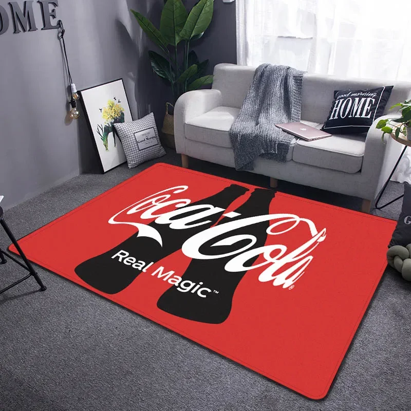 

Cola printing carpet children's play room carpet living room bedroom beautiful carpet non-slip doormat photography props