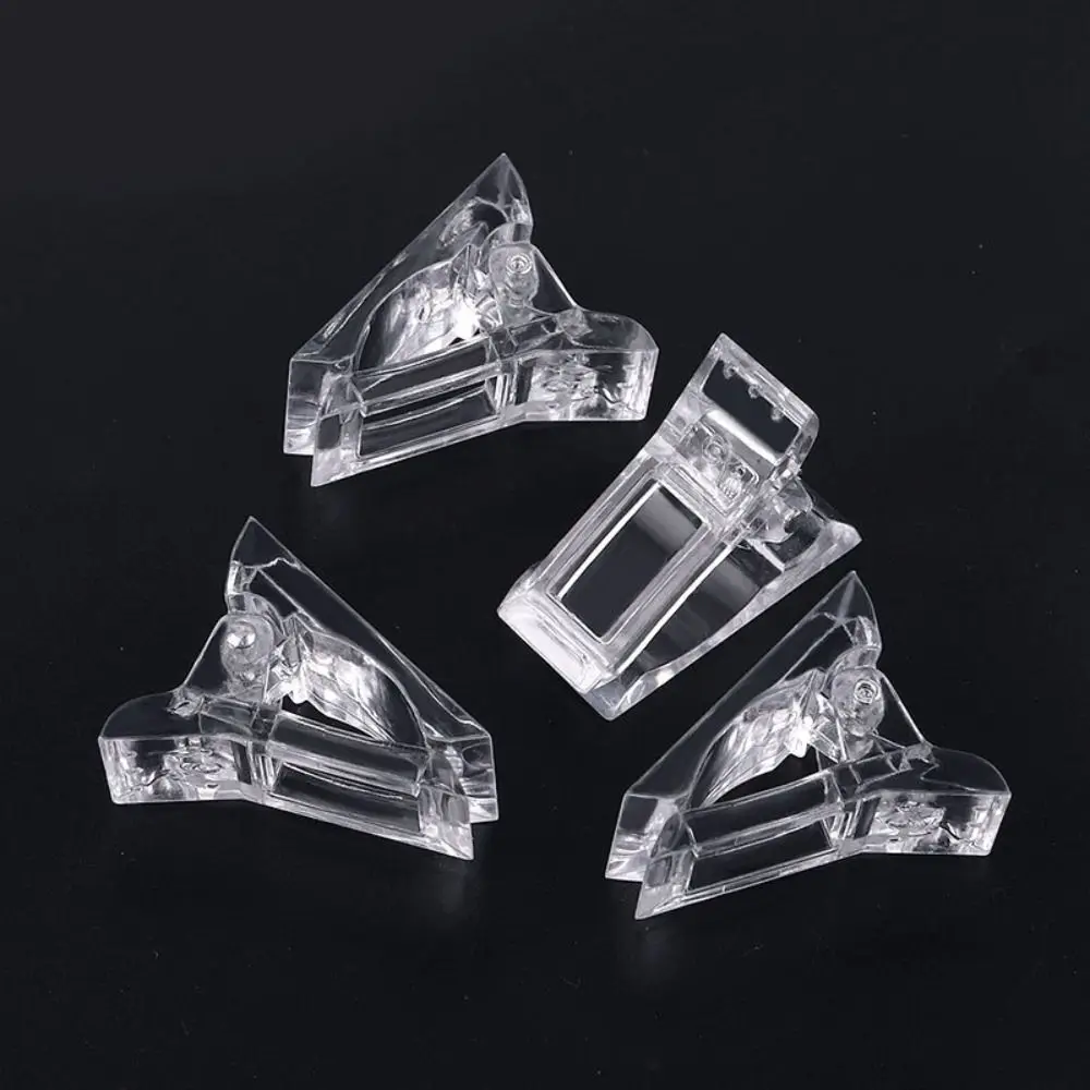 

Crystal Clear Nail Tips Clip Quick Building Plastic Nail Mold Fixing Clip DIY Manicure Extension Clamp Women