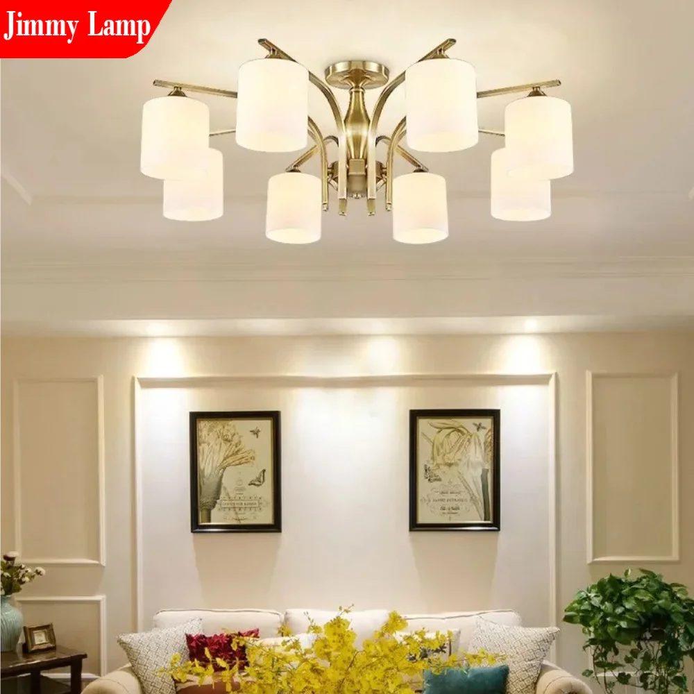 Modern 3/6/8 Light LED Black Ceiling Chandelier with Crystal Glass Shade for Living Room Bedroom Kitchen Home Decor Hanging Lamp
