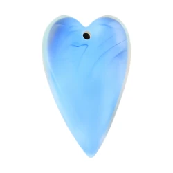 Natural Opalite Heart Gemstone Pendant for DIY Making Jewelry Necklace Healing Chakra Crystal Teardrop Decor 25x40mm