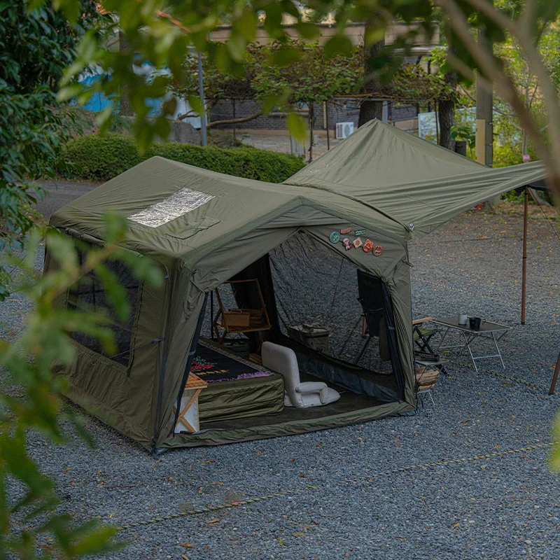 

7.0 Air Tent-Army Green Camping Outdoor Inflatable Four Season Portable Gonflable Luxury Glamping 2-5 Person Tents
