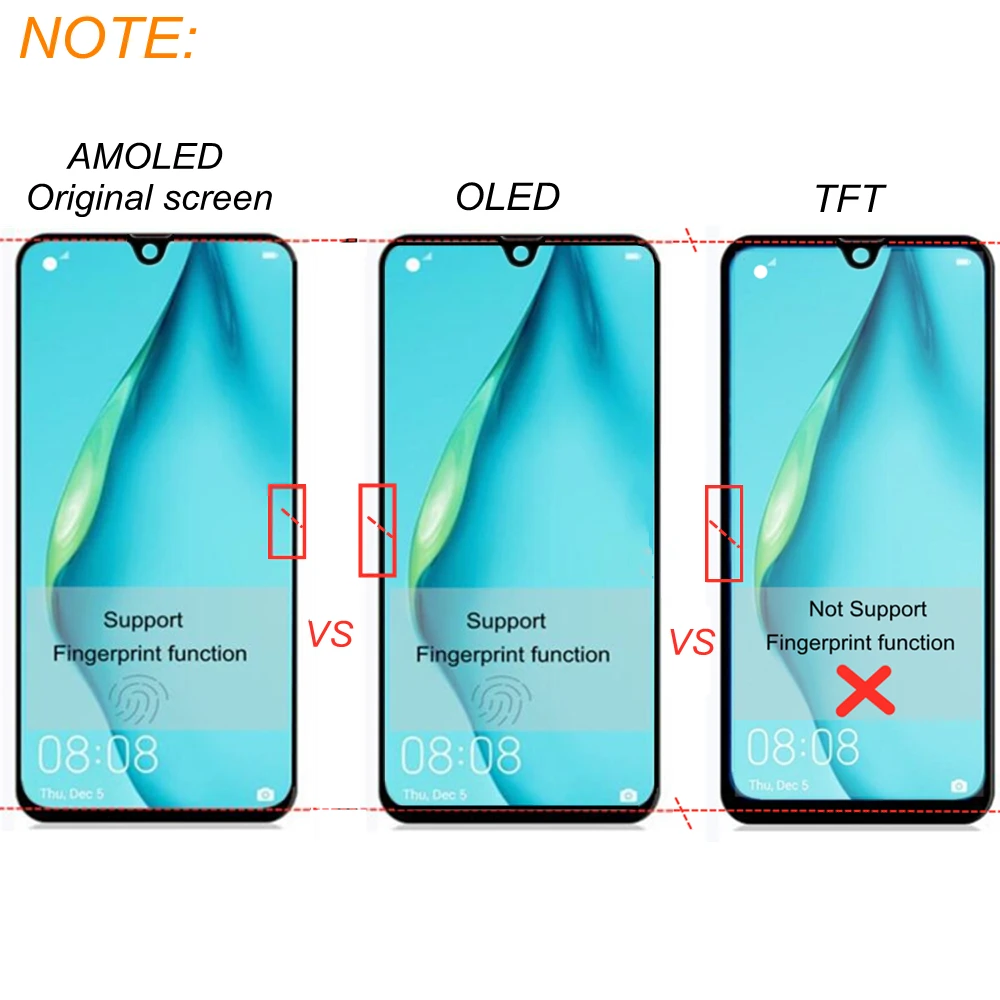 6.4  Super AMOLED / TFT LCD For OPPO Realme XT RMX1921 LCD Display Touch Screen Digitizer Assembly Replacement