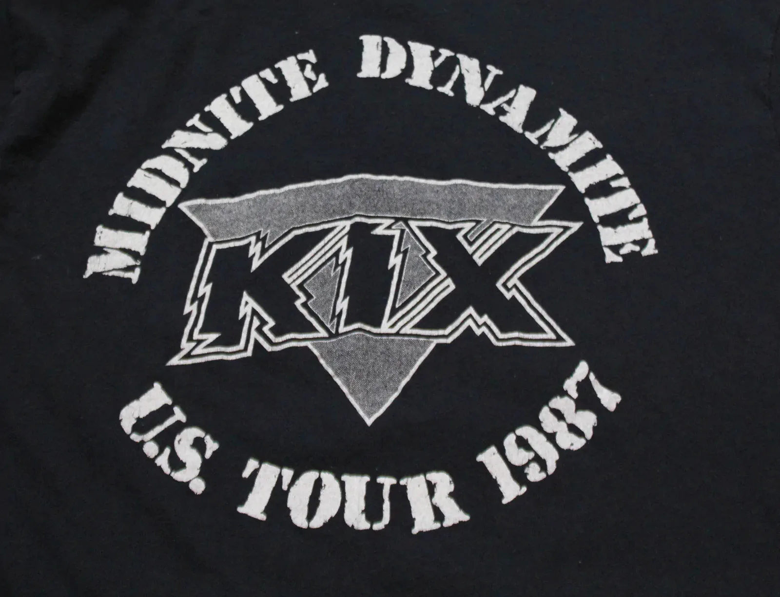 

1 sides on front Kix Midnite Dynamite US Tour Shirt Classic Black S-4XL RE222