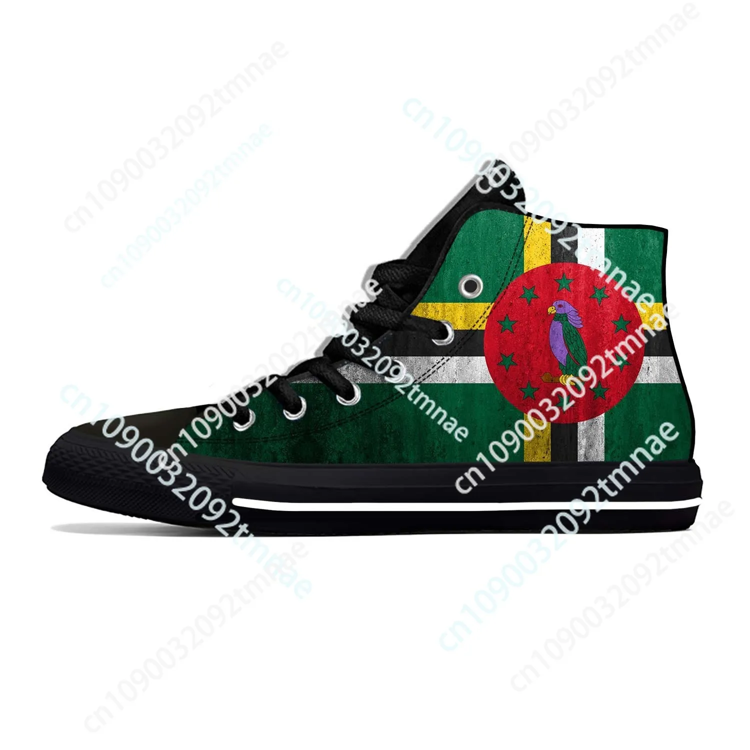 Dominica Dominican Flag Patriotic Pride Fashion Casual Cloth Shoes High Top Comfortable Breathable Custom  Men Women Sneakers