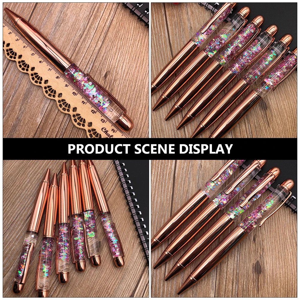 

1pc Metal Ballpoint Pen Smooth Gel Pens Student Signature Premium Ink Portable Rose Gold Writing Pen for Daily Use