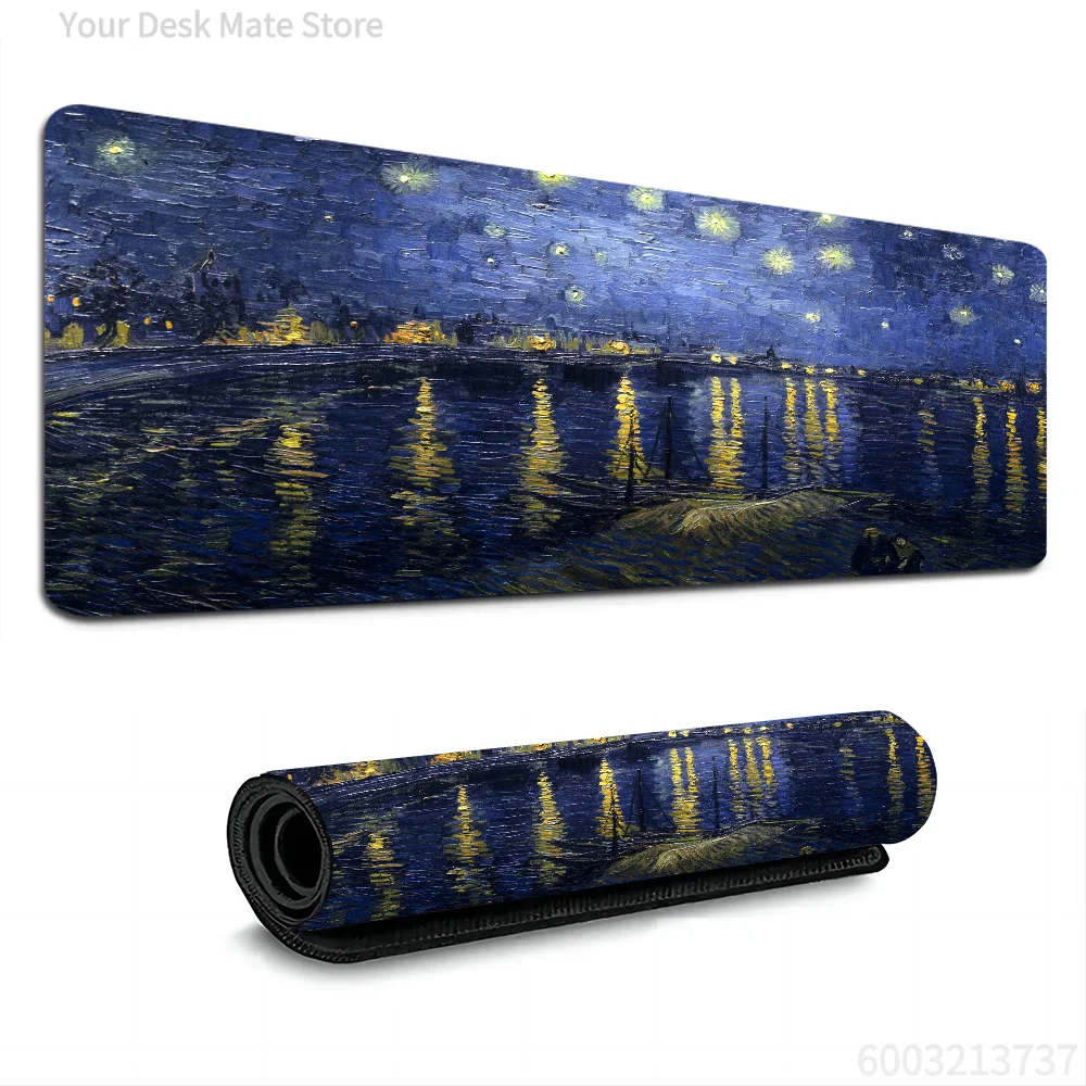 Starry Night Van Gogh Art Anti-Slip PC Gaming Mouse Pad Gamer Desk Mats Keyboard Pad Mause Pad Muismat