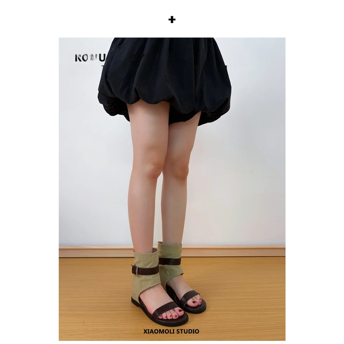 sandales-plates-pour-femmes-nouveau-style-2026-version-coreenne-bottes-de-cowboy-occidentales-romaines-avec-boucle-de-ceinture-chaussures-d'ete-a-talon-haut