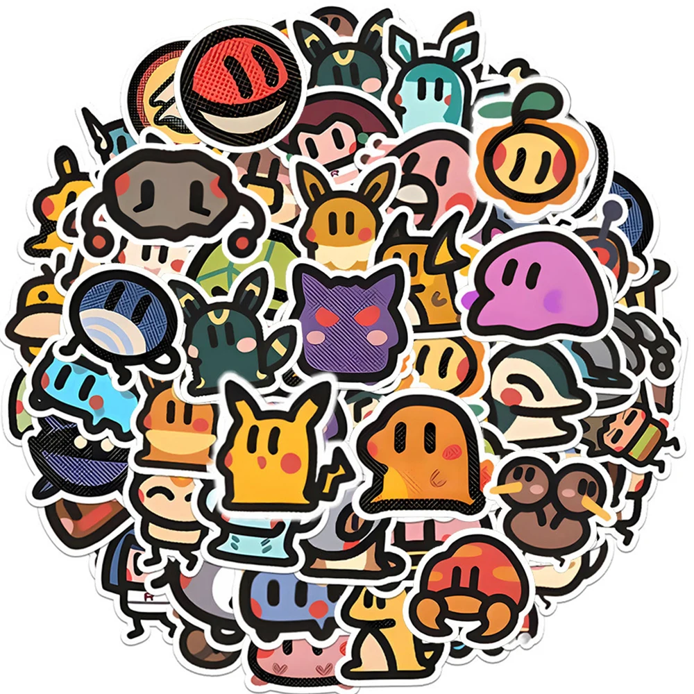 10/30/50/100 Stück Niedliche Pokemon-Cartoon-Siegelsticker Old School Pikachu-Aufkleber DIY Laptop Journal Notizbuch Klassische Anime-Aufkleber
