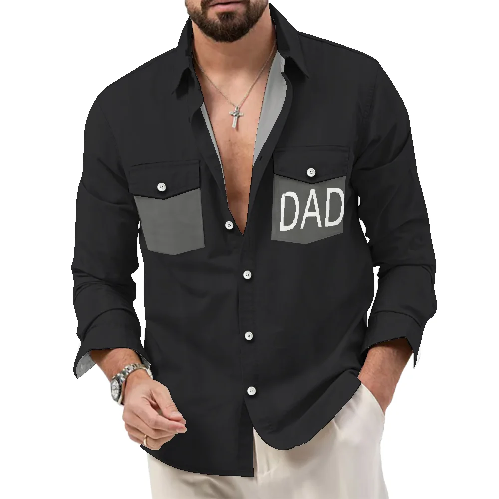 

Мужская повседневная тихая роскошная футболка на пуговицах, удобная мягкая ткань, повседневная одежда, уличная модная модная одежда для мужчин, взрослых, свободы