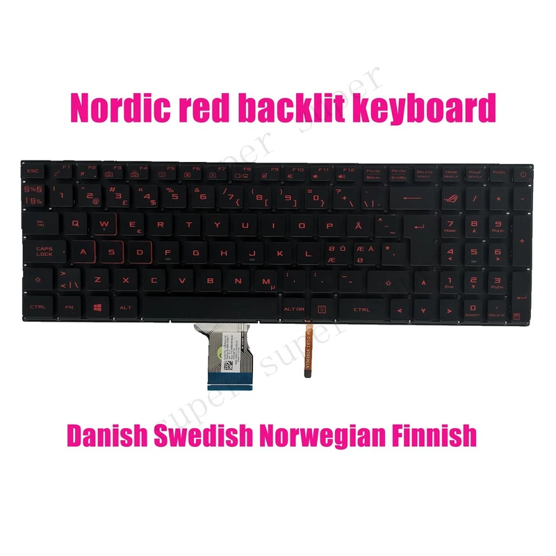 

SSS+ Nordic Red backlit keyboard for Asus GL702VS/GL702VM/GL702VT/GL702ZC/G702VS