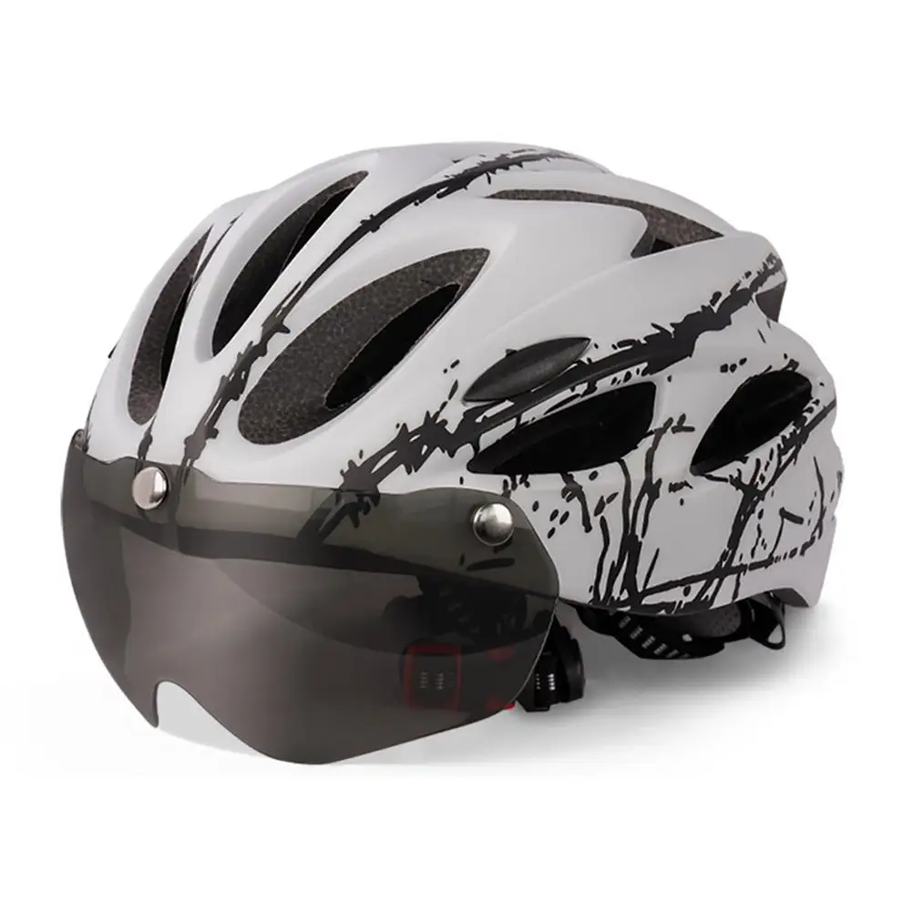Image of Fahrradhelm Helm Fahrradhelm für Erwachsene Männer Frauen Schutzhelm mit magnetischem Visier Helm Fahrradschutzhelm
