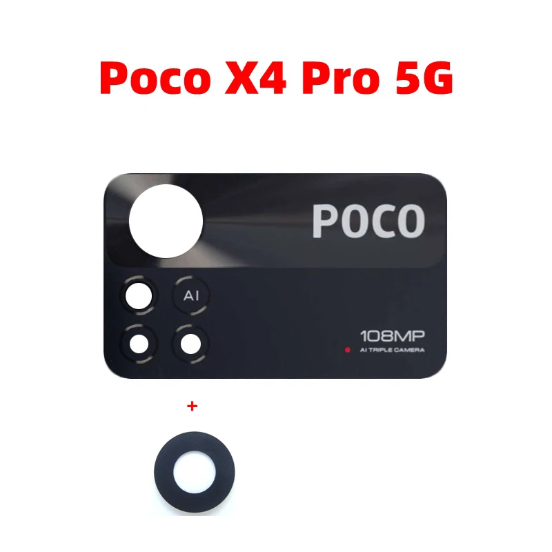 For Xiaomi Poco M4 Pro 4G / X4 Pro 5G Main Camera Glass Lens Back Camera Lens Cover Smartphone  Parts