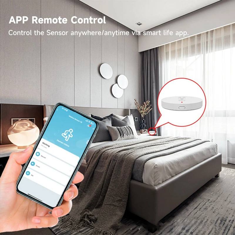 Zizi sensor de presença humana sensor de movimento 24g detecção de radar casa inteligente controle remoto segurança proteger