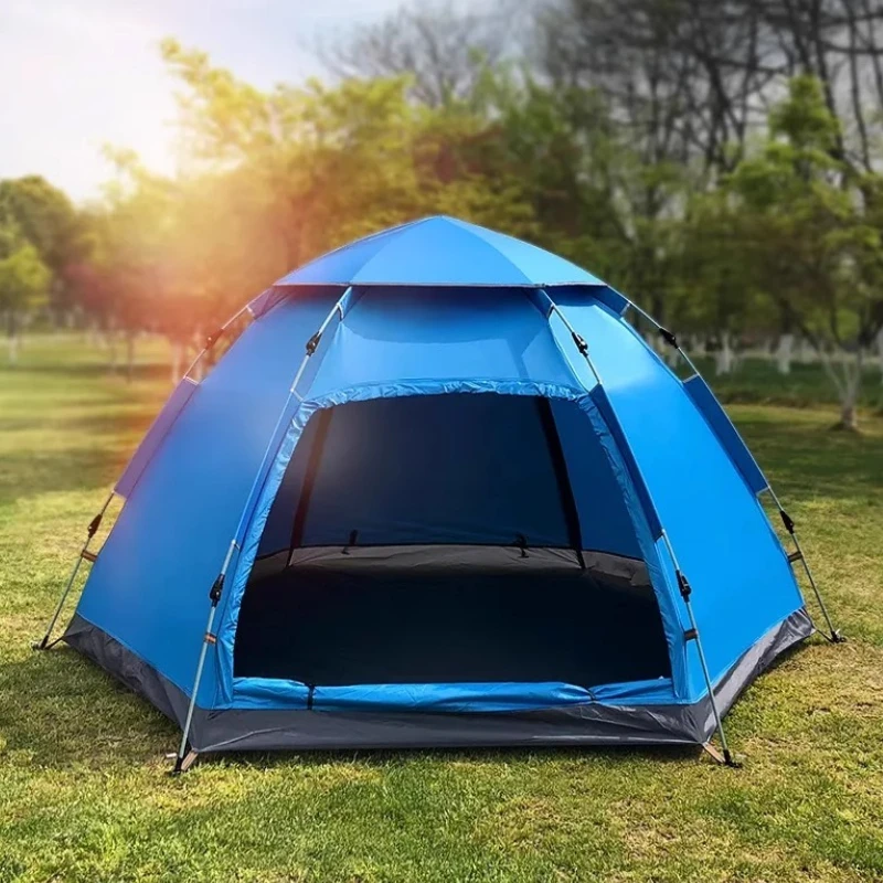 

Утолщенная непромокаемая палатка для кемпинга на открытом воздухе, защита от солнца, вентилируемые дышащие палатки большого пространства, прочное, прочное снаряжение для кемпинга