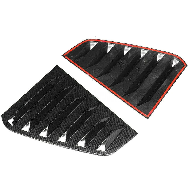 Car Rear Side Window Louvers, for Golf 7 R MK 7 7.5 2013-2020 Racing Style Window Blinds Air Vent Scoop Cover Black