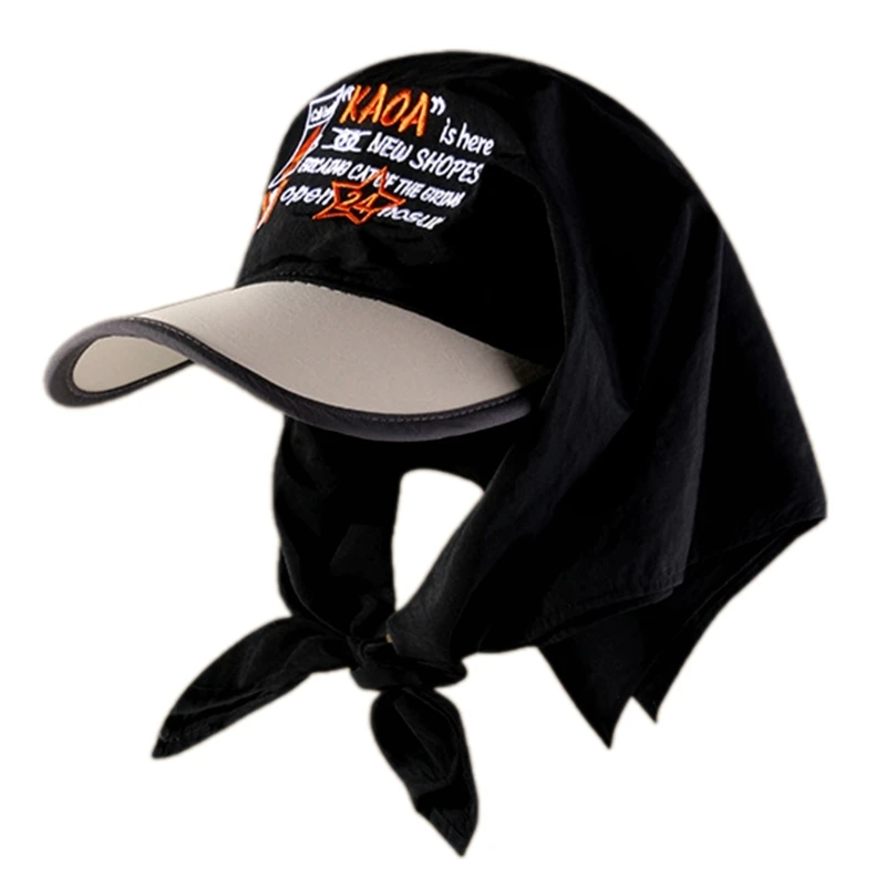 Quick Drying Hip Hop Baseball Hat with Headscarf for Exercise Soccer Running