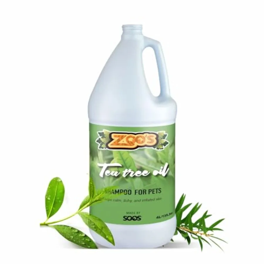 Zoo's Pet Tea Tree Oil Dog Shampoo Fast Absorbing moisturize Skin - 1x 4L Gallon