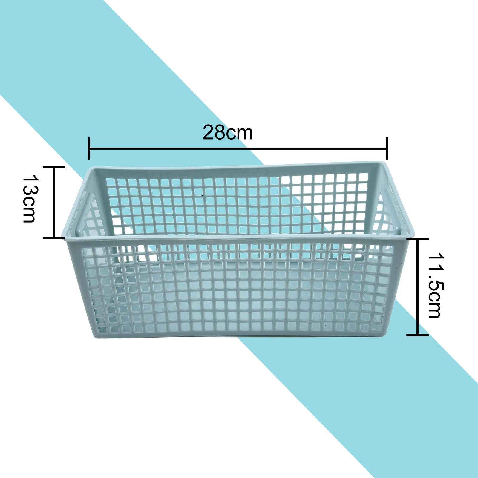 Storage Box Storage Basket Waterproof Balcony Bathroom Desktop Storage Basket Green Hollow Out Rectangular Snack Storage