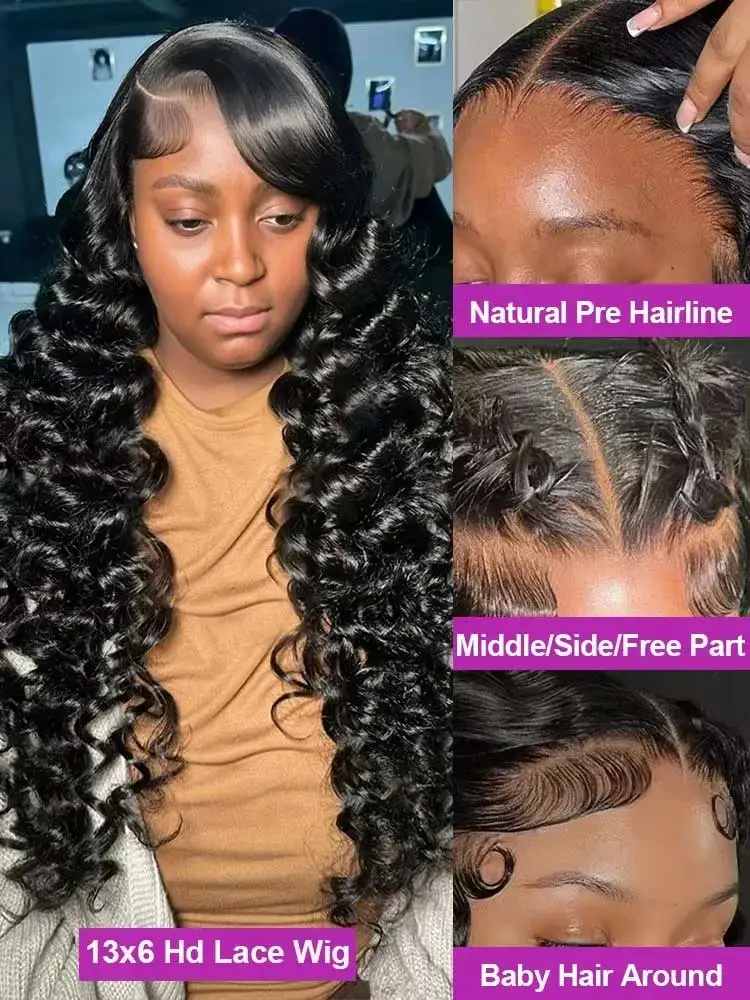 250% Glueless Deep Curly Wave Wig Ready To Wear 5x5 HD Lace Closure Wig Pre Cut No Glue 13x4 13x6 Deep Wave Lace Froontal Human Hair Wigs Women