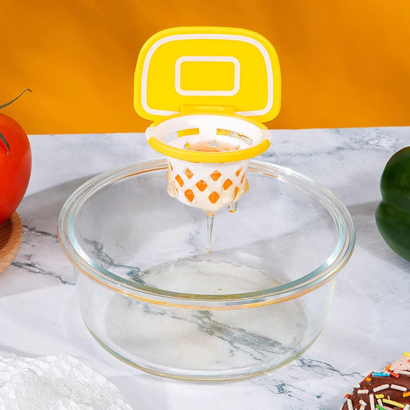 Creative Basketball Frame Egg White Separator Cute Plastic Funnel Yolk Protein Filter Kitchen Gadgets Home Baking Tools