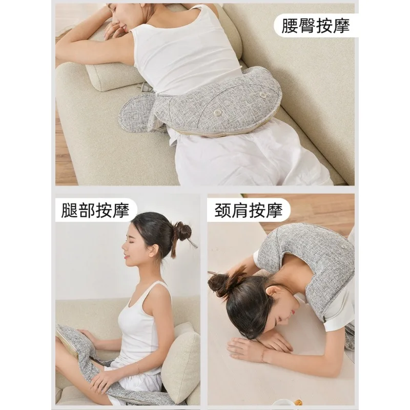 Rongshida quad-core pounding massager, neck waist pounding back, neck and shoulders, multifunctional linen cervical shawl