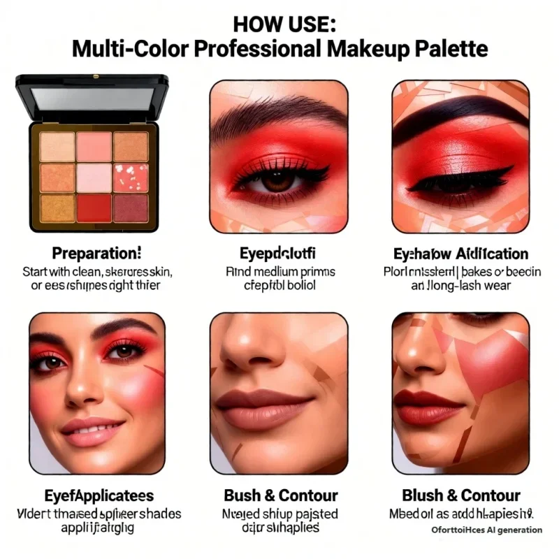 ملكة جمال روز متعددة الوظائف لوحة ماكياج ملونة ماتي المصطبغة طويلة الأمد Blendable عينيه أحمر الخدود كونتور هيغليغتر عدة