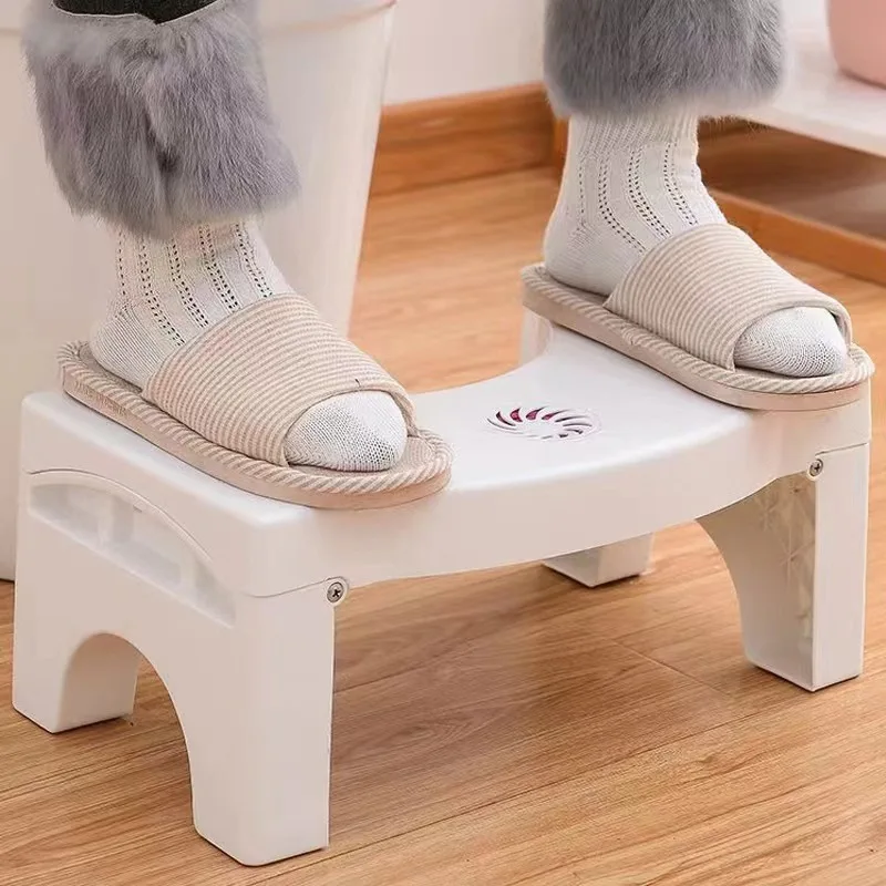 Non-slip bathroom stool padded footstool lifting stool