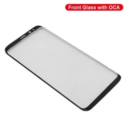 Lcd tela de toque frontal vidro + oca para samsung galaxy s8 s9 s10 mais painel vidro exterior