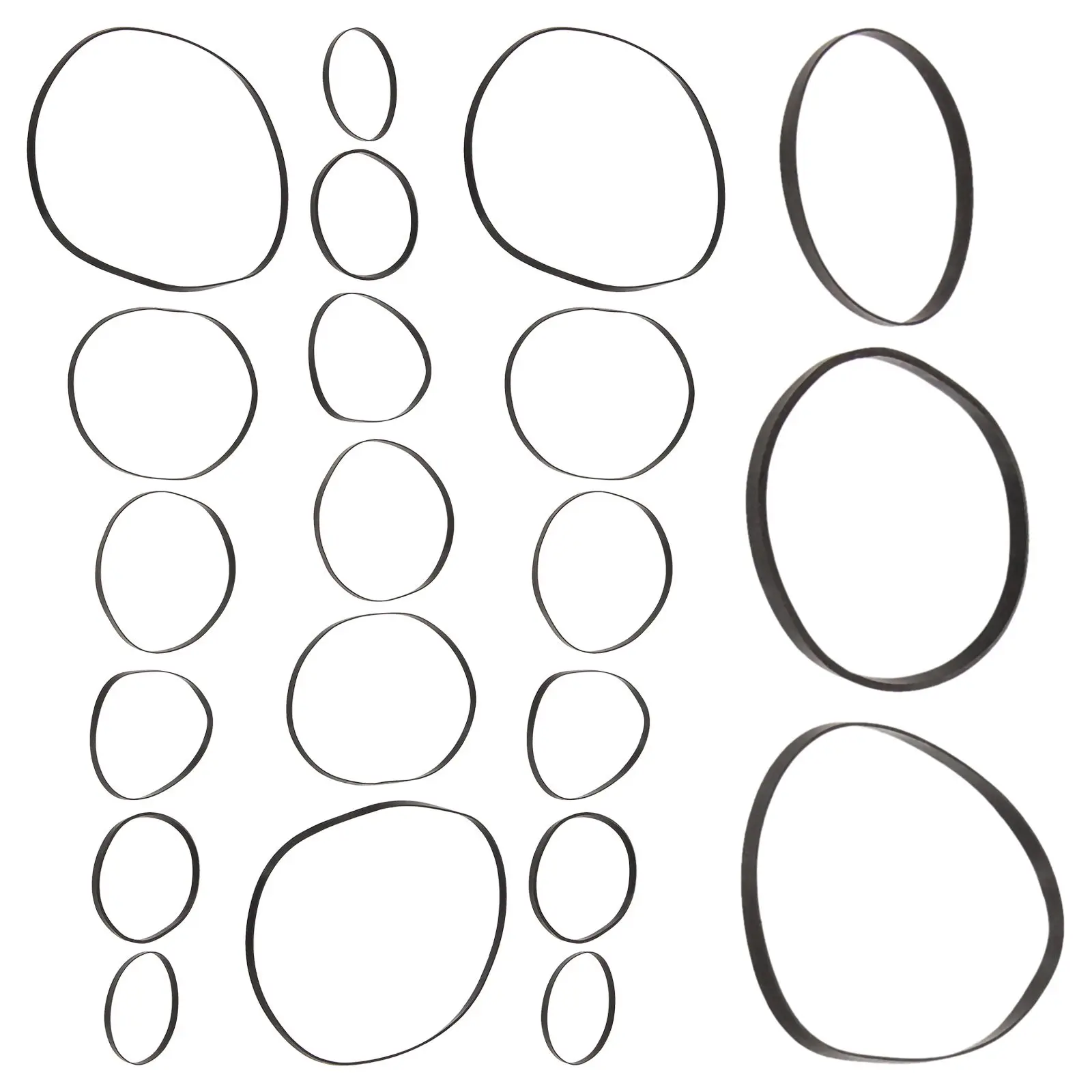 50 stks Cassette Machine Riem voor Recorders DVD Drive Video Machine Rubberen Riem Flexibele Reparatieset Onderhoud